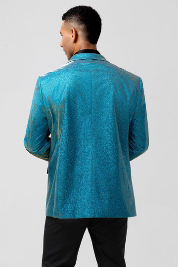 Peacock Blue Peak Lapel One Button 2-częściowe męskie garnitury balowe